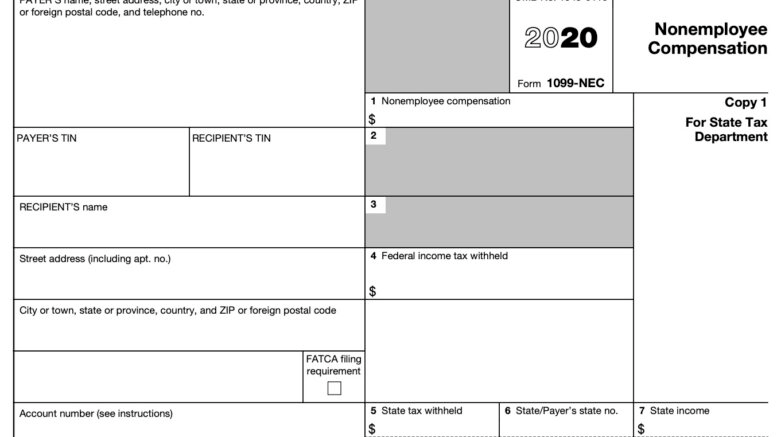 2020 Form 1099 NEC