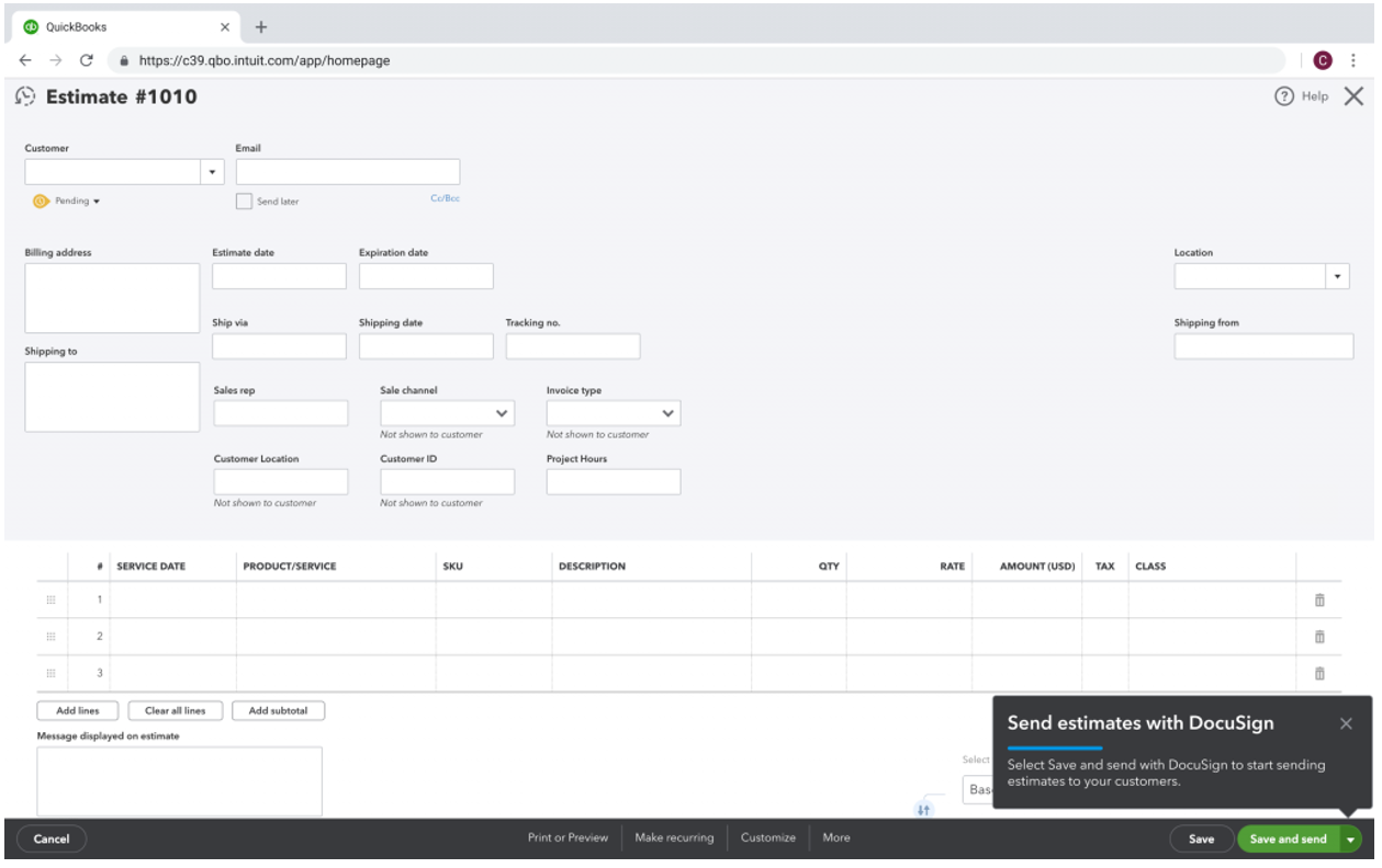 QuickBooks DocuSign