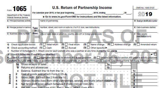 1065 Draft 2019